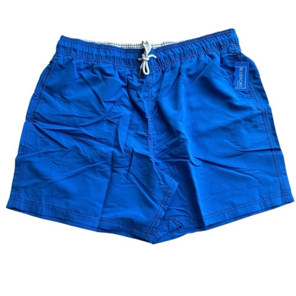 Men's Blueport By Le Club Swim Trunks Neon Blue XXL - Picture 8 of 8
